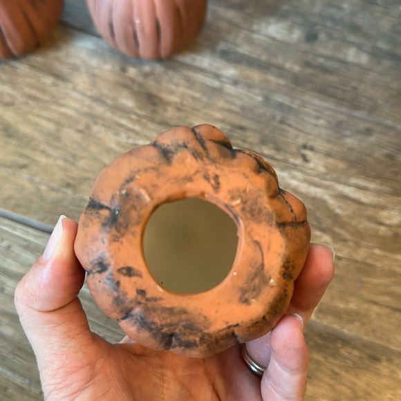 Vintage Anthropomorphic Whimsical Pumpkins Halloween Figurines set of 3 - Picture 5 of 5